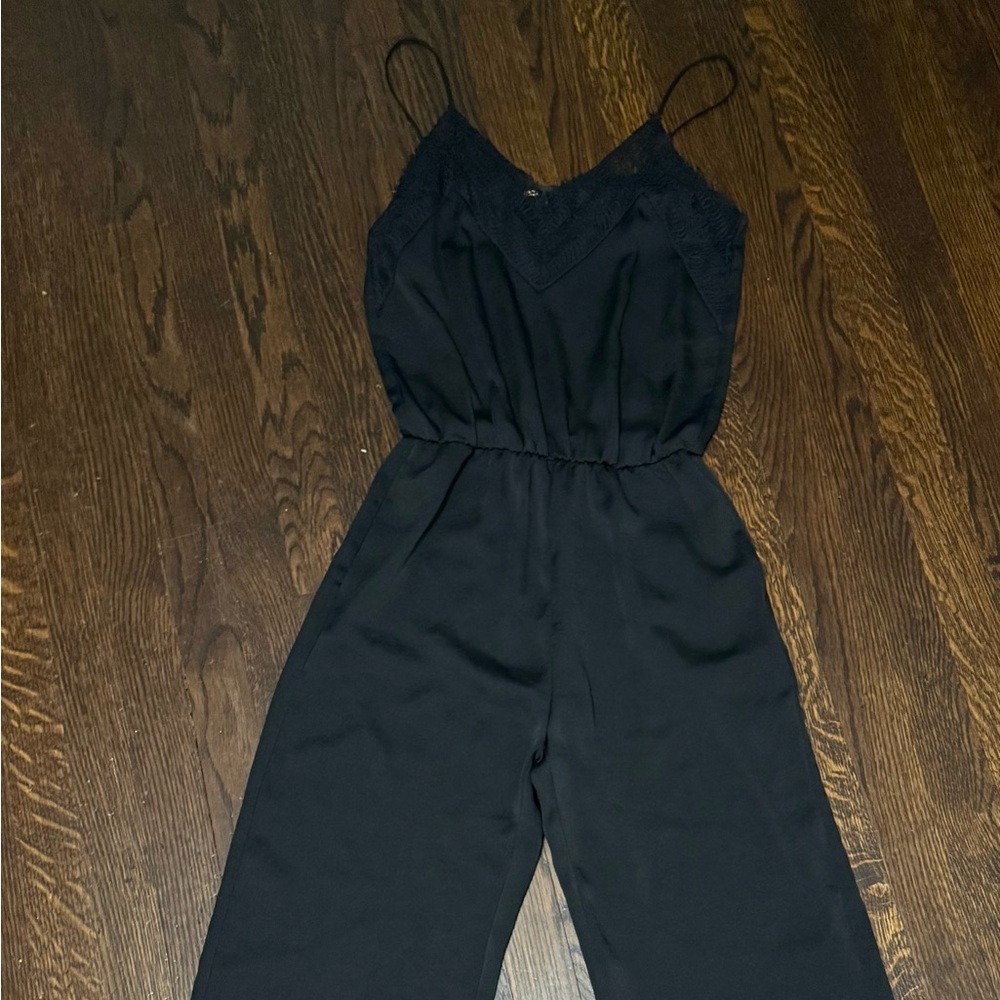 Maje Black Wide-Leg Jumpsuit with Relaxed Silhouette